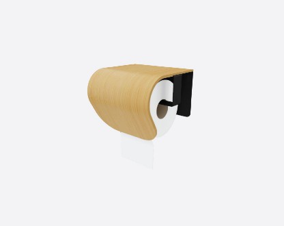CAPTAIN wooden toilet roll holder 