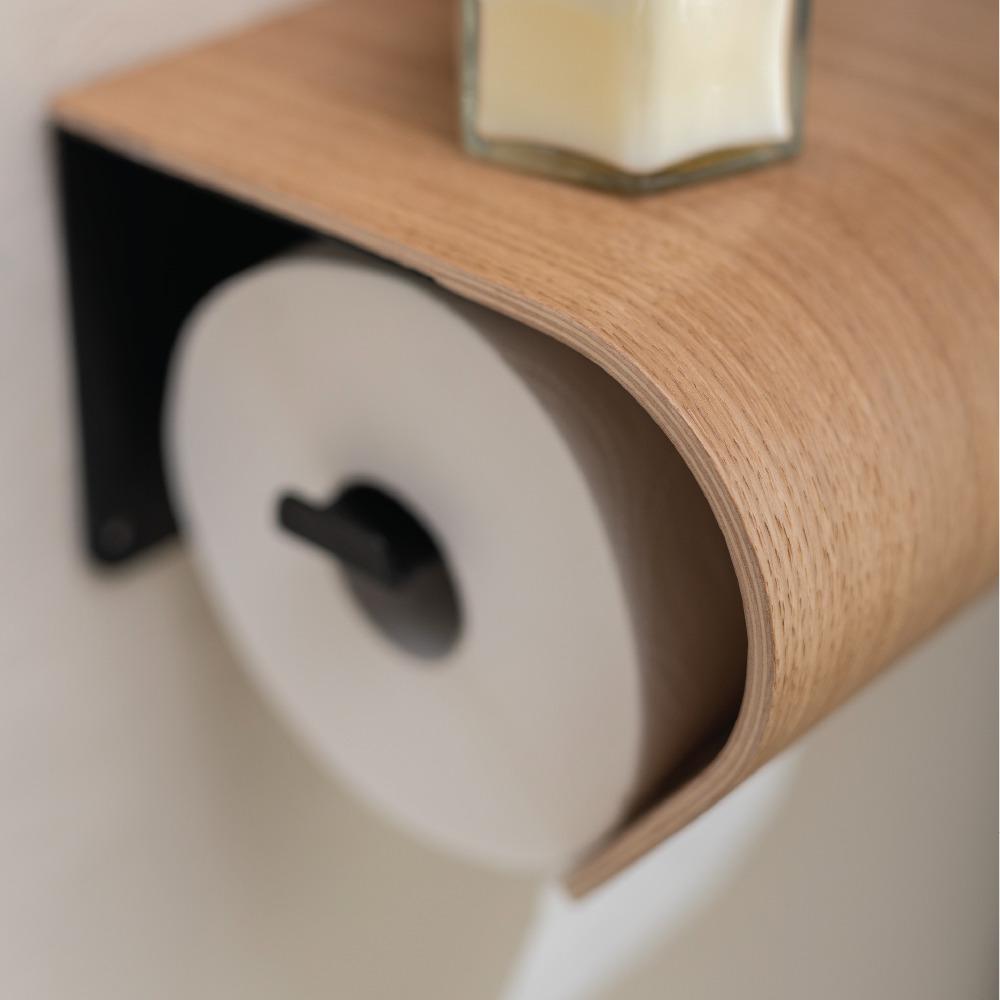 CAPTAIN horizontal toilet roll holder w/ wet wipes dispenser