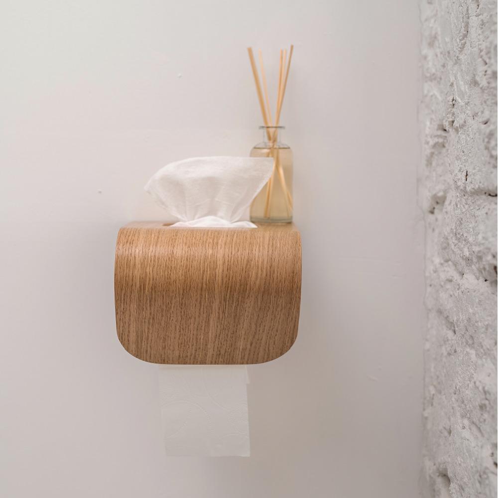 CAPTAIN vertical toilet roll holder w/ wet wipes dispenser