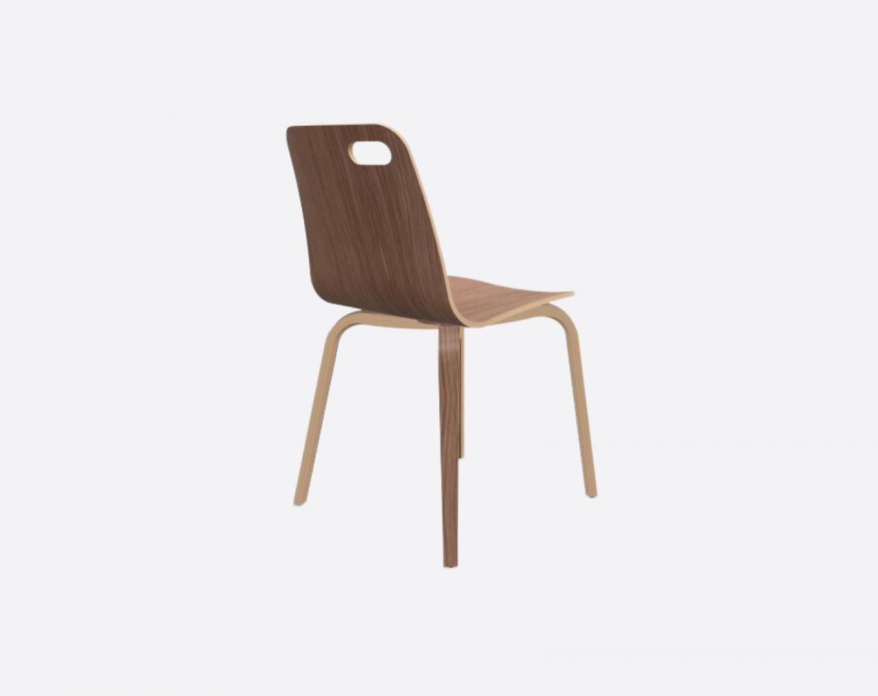 PATROL walnut chair - Sophisticated and comfortable chair for any interior.