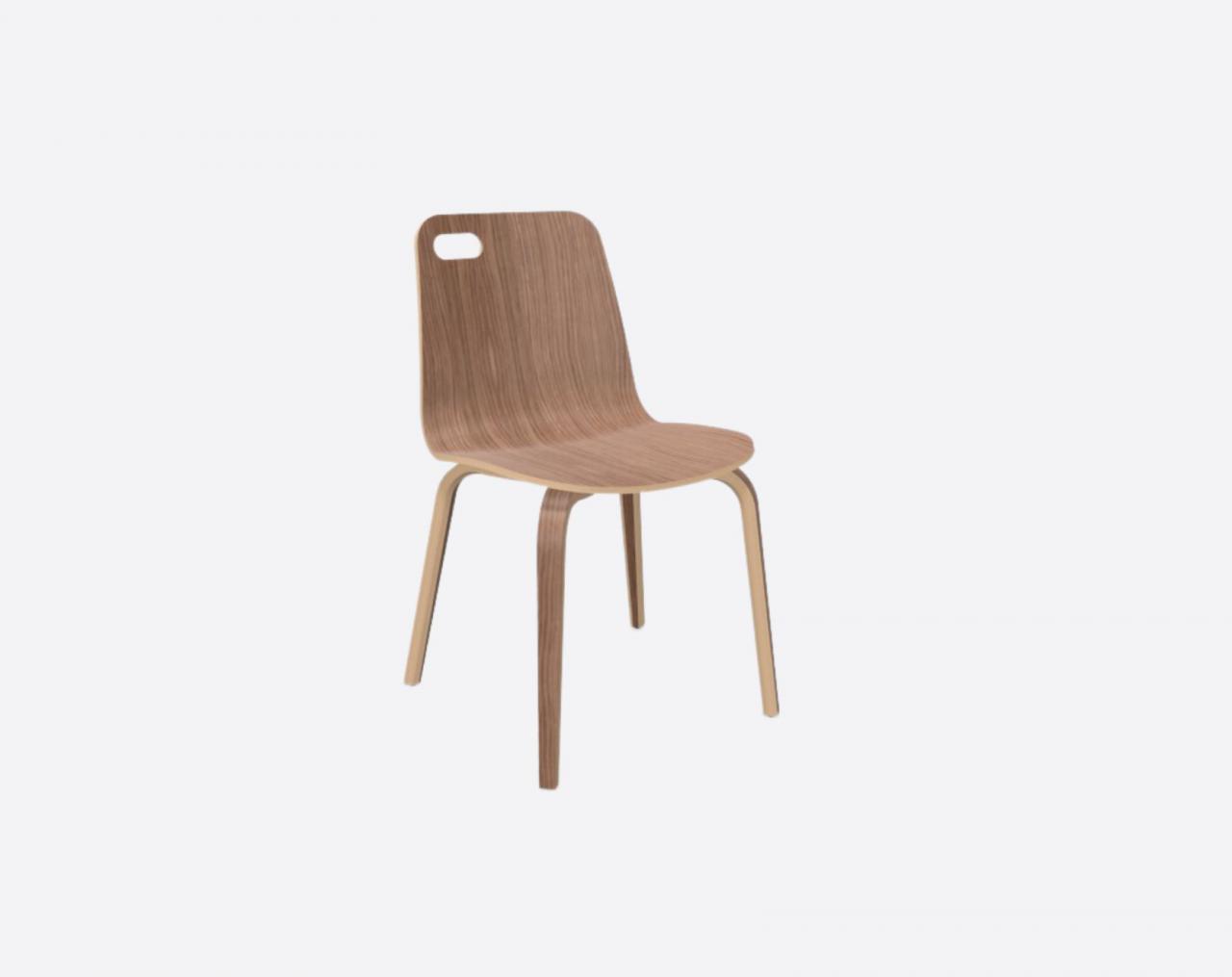 PATROL walnut chair - Sophisticated and comfortable chair for any interior.