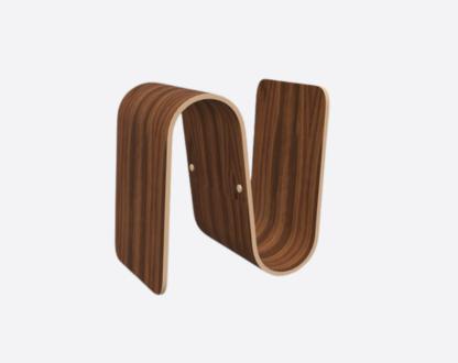 MEANDER bookend (small, walnut)