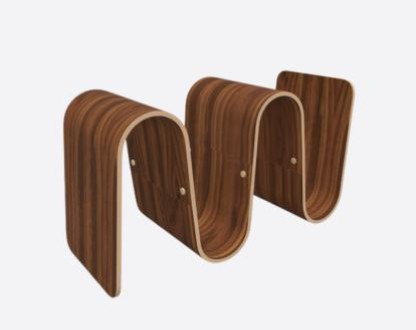 MEANDER bookend (long, walnut)